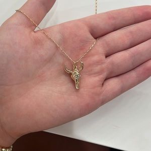 western gold bull necklace